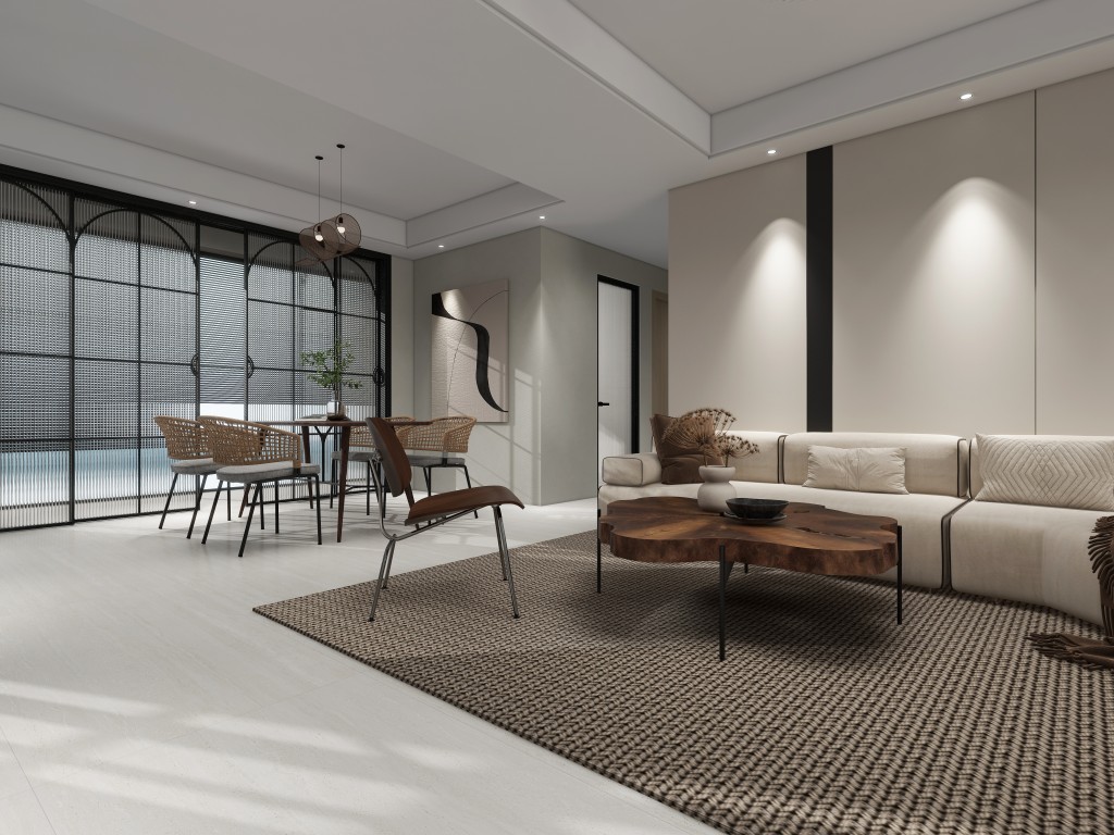 126㎡原木侘寂风三居室-赋